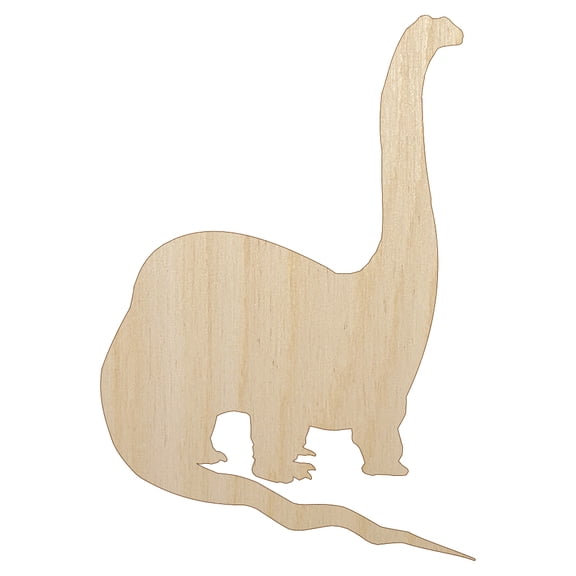 Brachiosaurus Dinosaur Solid Wood Shape Unfinished Piece Cutout Craft DIY Projects - 4.70 Inch Size - 1/8 Inch Thick