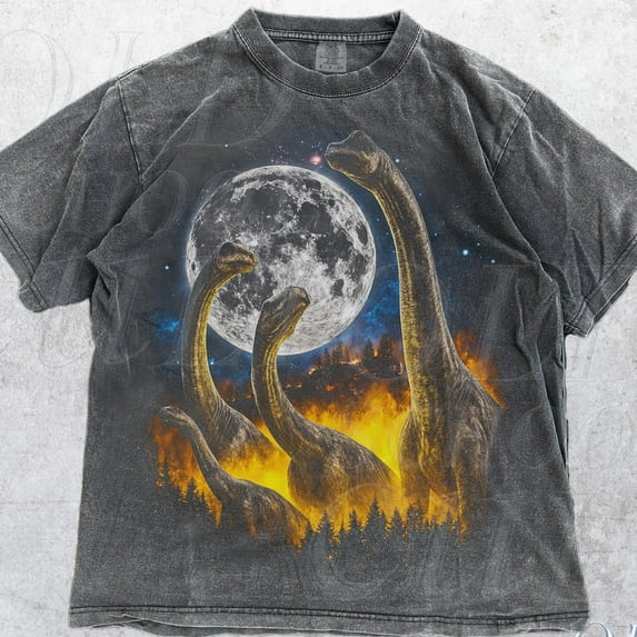 Brachiosaurus Dinosaur Vintage 90S Style Graphic Shirt, Dinosaur Graphic Y2K Grunge Tee, Jurassic Streetwear DARK HEATHER Unisex S-5XL Hot Trending Shirt, Vintage Birthday Gift