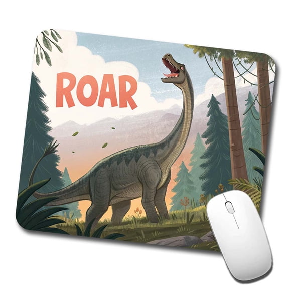 Brachiosaurus Roar Dinosaur Mouse Pad Low Profile Gaming Mat