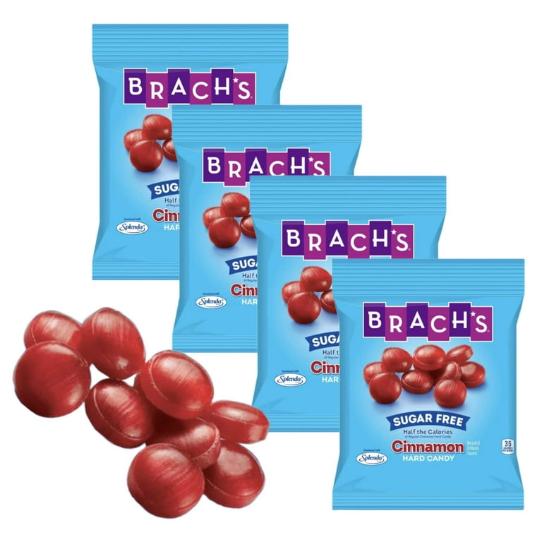 Brachs Candies | Brachs Cinnamon Sugar Free Cinnamon Hard Candy - 4 Pack |  Sameday Shippers Card Included