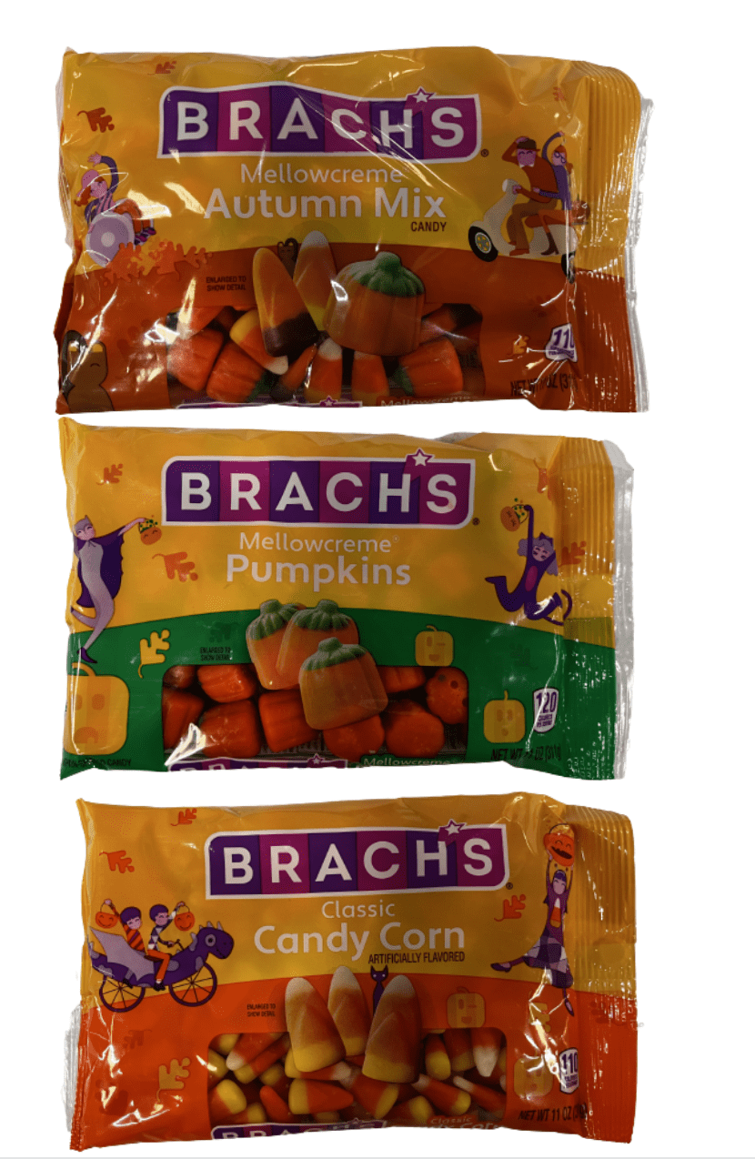 Brachs Candy Fall Candy Pumpkins, Autumn Mix and Candy Corn, 11 oz bags (3  pack) 