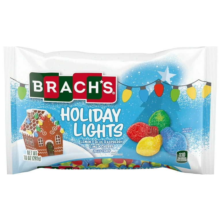 Brachs Holiday Lights, Lemon, Blue, Rasperry, Lime, Cherry, Jelly Candy  10oz 