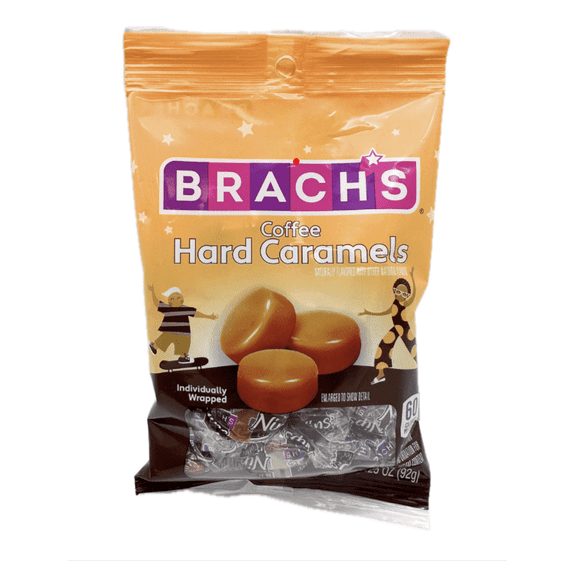 Brachs Nips Wrapped Coffee 3.5 oz Peg Bag 1/12ct