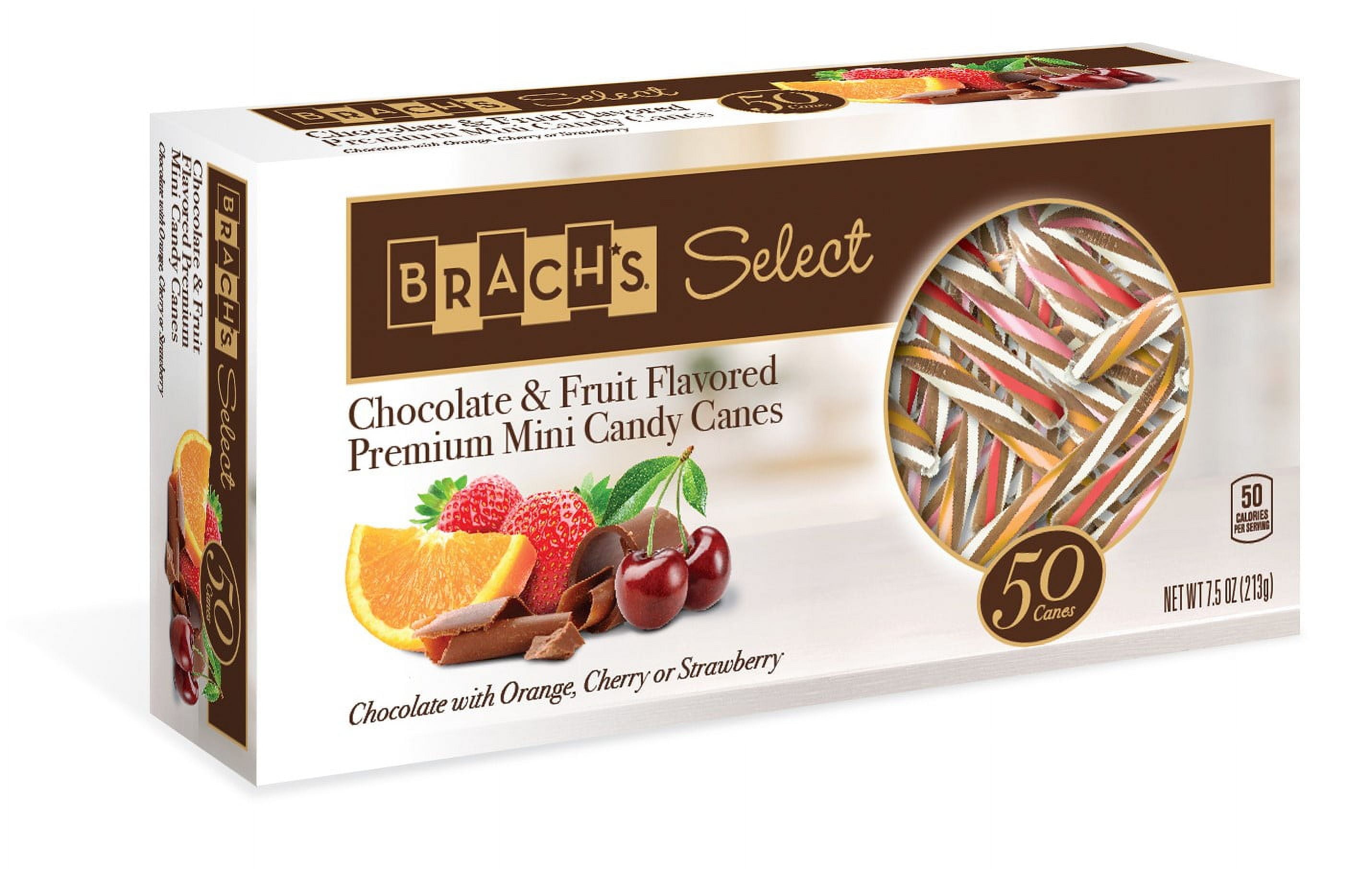 Brachs Select Chocolate Fruity Mini Canes 50ct 