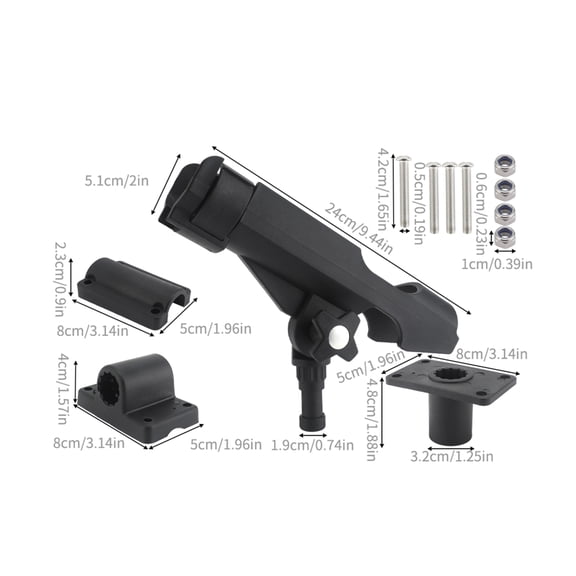 Bracket,Adjustable Powerlock Rod With Combo Mount Rod Dual-use Pole 2 Boat Rod Huiop Qisuo Rod -use Pole Mewmewcat