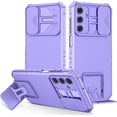 thumbnail image 1 of Bracket Phone Case for Samsung Galaxy A25 5G with Kickstand & Slide Camera Lens Cover, Dual Layer Rugged Shockproof Protection Cover Case for Samsung Galaxy A25 5G LT-Purple, 1 of 18