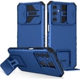thumbnail image 1 of Bracket Phone Case for Samsung Galaxy A25 5G with Kickstand & Slide Camera Lens Cover, Dual Layer Rugged Shockproof Protection Cover Case for Samsung Galaxy A25 5G LT-Blue, 1 of 18