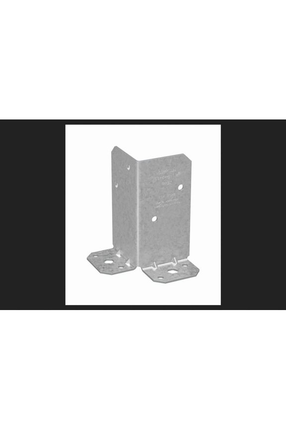 Steel Post/Column Bracket H Post Bracket - Steel - 5" Silver  Standard Mounting Hardware, Drop-In Replacement