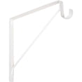 thumbnail image 1 of Knape & Vogt Shelf Bracket With Rod, Closet Rod Bracket 11 In - White - Pack of 1, 1 of 1