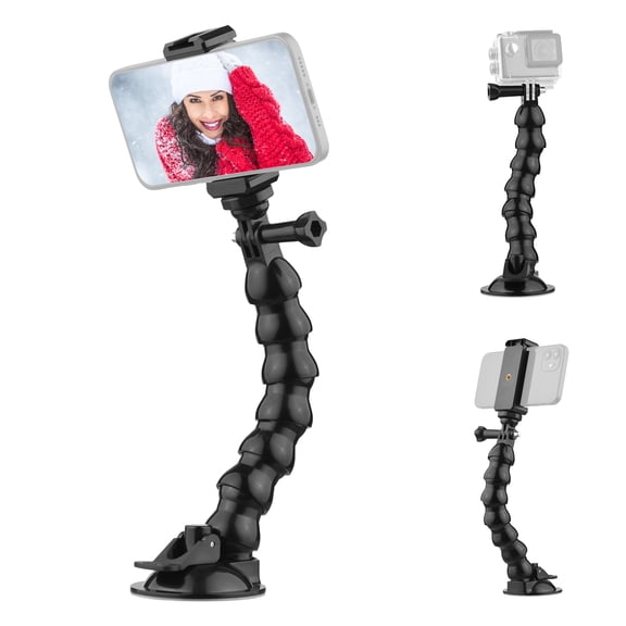 Bracket,Suction Cup Mount Inch Screw With 1/4 Inch Screw Mount Windshield Suction Camera Mount Swivel 1/4 Mount Wind Suction Eryue / 9.1inch Suction
