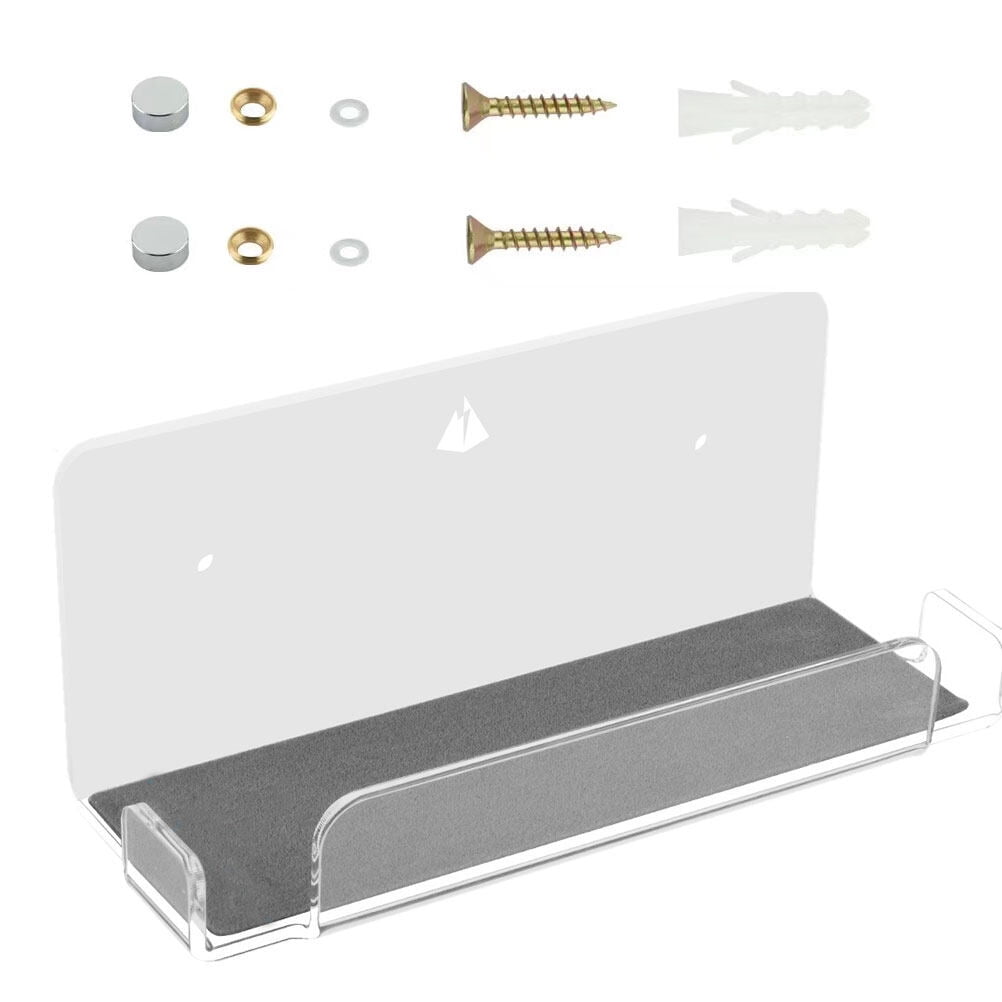 Bracket Wall Mounted Holder Dvd Shelf Floating Stand Small Clear Shelves