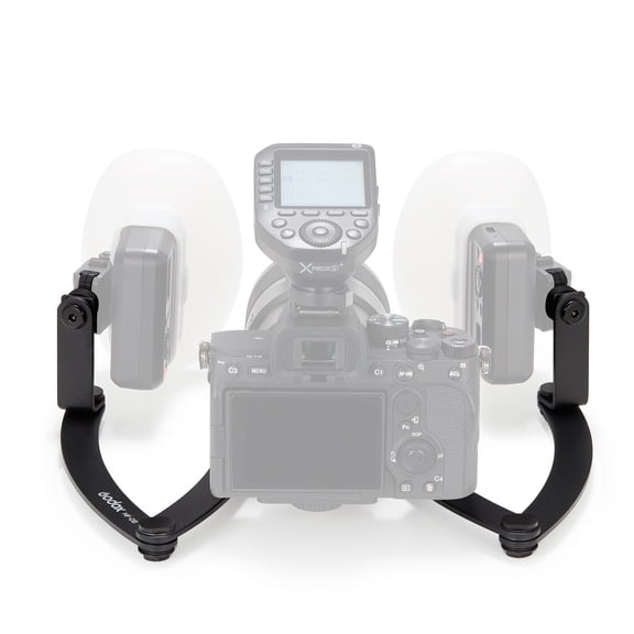 Bracketcamera Flash Bracket Mountdual Flash Bracketflash Bracketsextension Arm For Flash Lightcamera Flash Light Holder GODOX MF-DB Flexible Flash Bracket With Dual