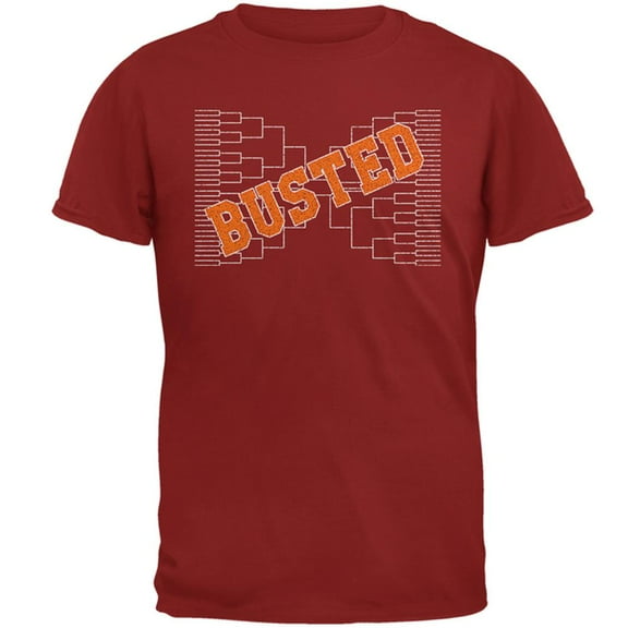 Bracketology BUSTED Mens T Shirt Cardinal Red LG