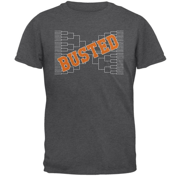 Bracketology BUSTED Mens T Shirt Dark Heather X-LG