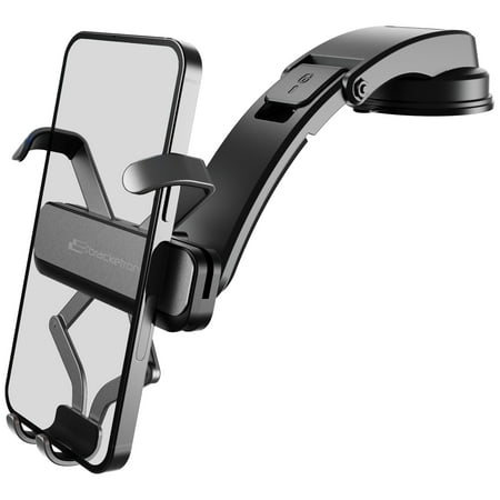 Bracketron AutoGrip Low-Profile Dash Mount Phone Holder for Car, One-Hand Operation, TemperBond Suction Dashboard Phone Mount, Universal Fit Phones up to 3.75” Wide