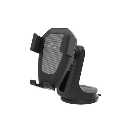 Bracketron - PwrUp Qi Gravity 10W Fast Wireless Charging Mount for Most Cell Phones - Black