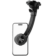 Bracketron HD Pro MagAlign X X-Flex MagSafe Magnetic Car Mount with Heavy-Duty Gooseneck Arm, TemperBond Suction Cup, Dashboard & Windshield Phone Holder