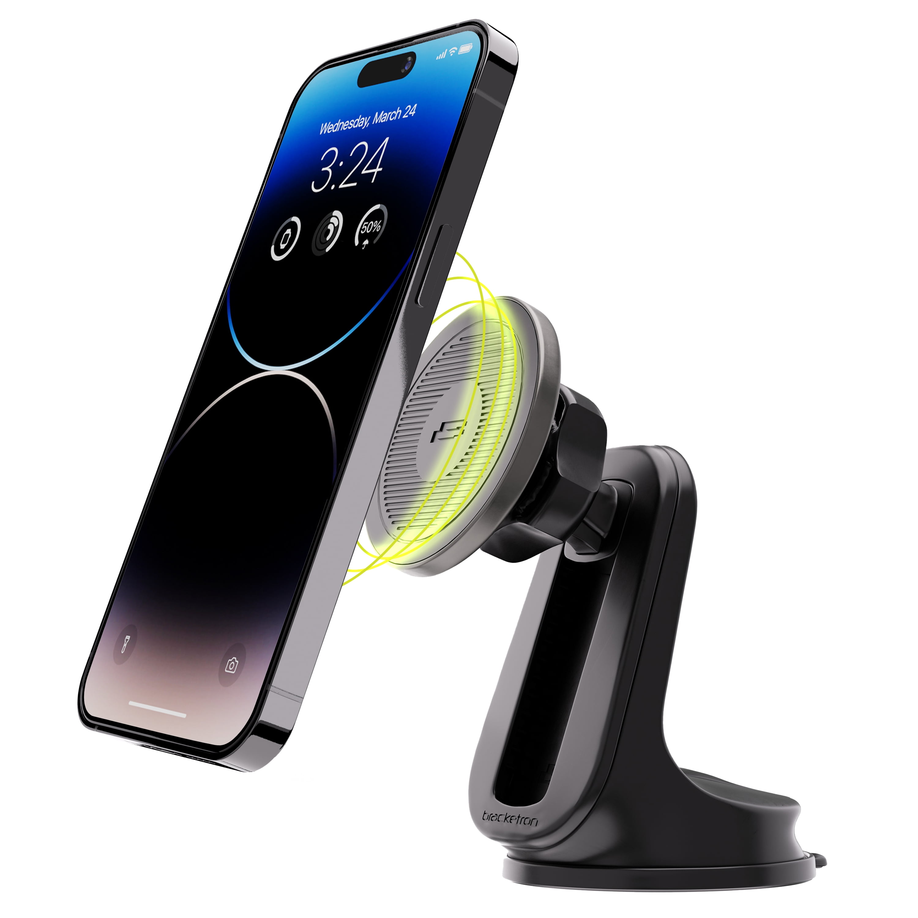 Bracketron MagAlign Cell Phone Car Mount Compatible with MagSafe Phone