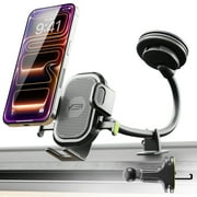 Bracketron OneClick Car Phone Mount for Dashboard, Windshield & Vent with 7" Gooseneck & 360° Rotation
