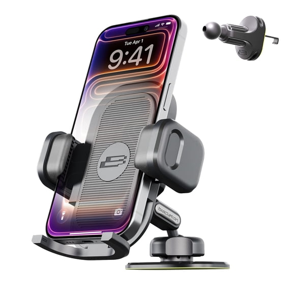 Bracketron Tripgrip Pro Car Phone Mount, Vent and Dash Holder, 360 Rotation, Adjustable Arm, Universal Fit, Black