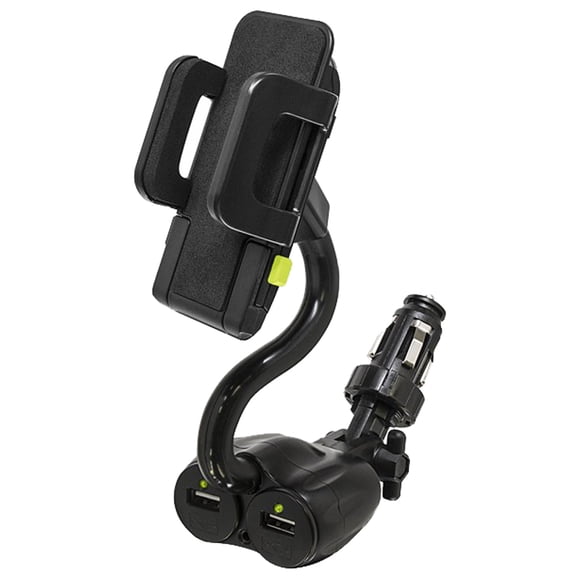 Bracketron TekGrip 12V Power Dock Mount Phone Holder Two Charging Ports Hands Free iPhone X 8 Plus 7 SE 6s 6 Samsung Galaxy S9 S8 S7 S6 Note and More