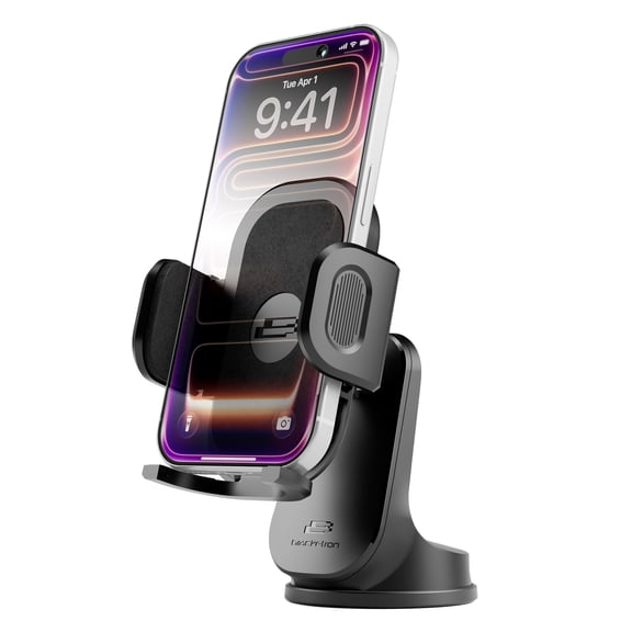 Bracketron TripGrip Car Phone Mount, Dash and Windshield Holder with Adjustable Arm & 360 Rotation