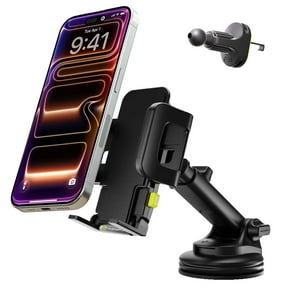 Bracketron TripGrip Series Car Phone Mount for Dashboard, Windshield & Vent, Expandable 3-in-1 Holder with TemperBond Suction, Telescopic Arm, 360 Rotation, One-Button Release