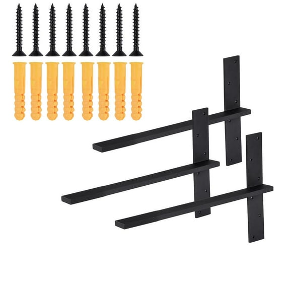Brackets for Floating Shelves Heavy Duty Steel Floating Shelves Brackets 3 Pieces Modern Corbels Wall Shelving Support for Kitchens Bathrooms Bedrooms Offices