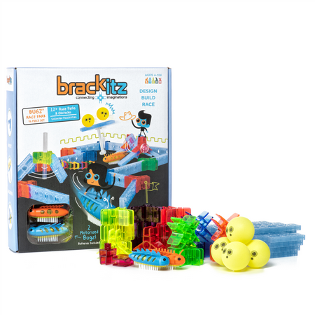 Brackitz Bugz Race Park STEM Building Toy for 4, 5 and 6+ Year Olds |96 Pieces