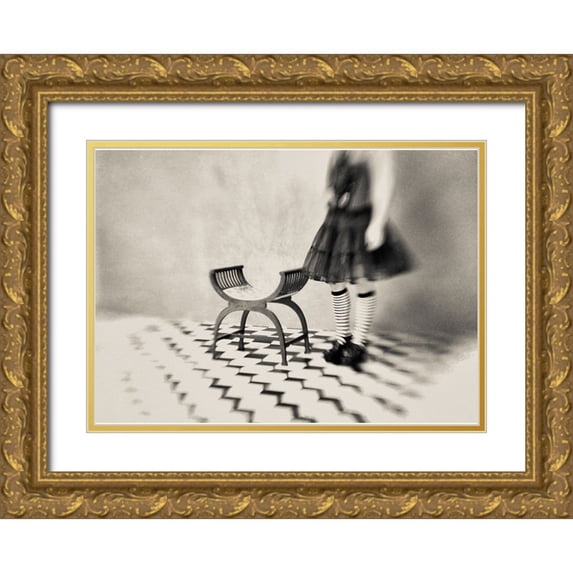 Brackstone, Mel 32x24 Gold Ornate Wood Framed with Double Matting Museum Art Print Titled - I CanT Go Back To Yesterday Because I Was A Different Person Then