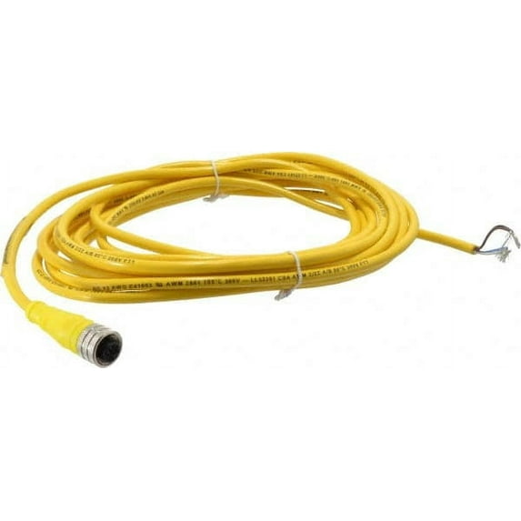 Brad Harrison 4 Amp, M12 Female Straight to Pigtail Cordset Sensor and Receptacle