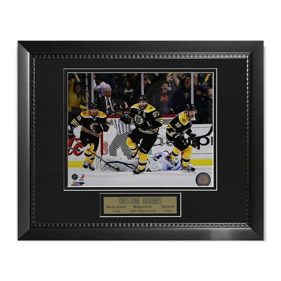 Brad Marchand, Patrice Bergeron  Tyler Seguin Boston Bruins Photo Framed to 11x14