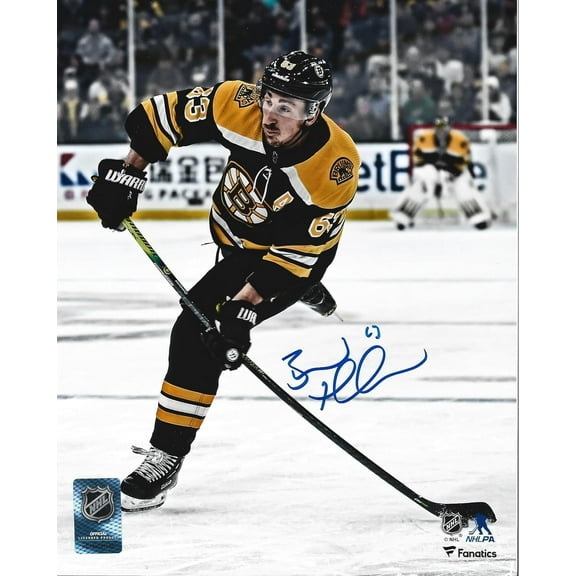 Brad Marchand Slapshot Boston Bruins Autographed 11" x 14" Hockey Photo