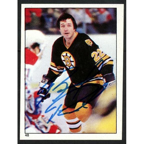 Brad Park Autographed 1983-84 Topps Sticker Card #48 Boston Bruins SKU #154095
