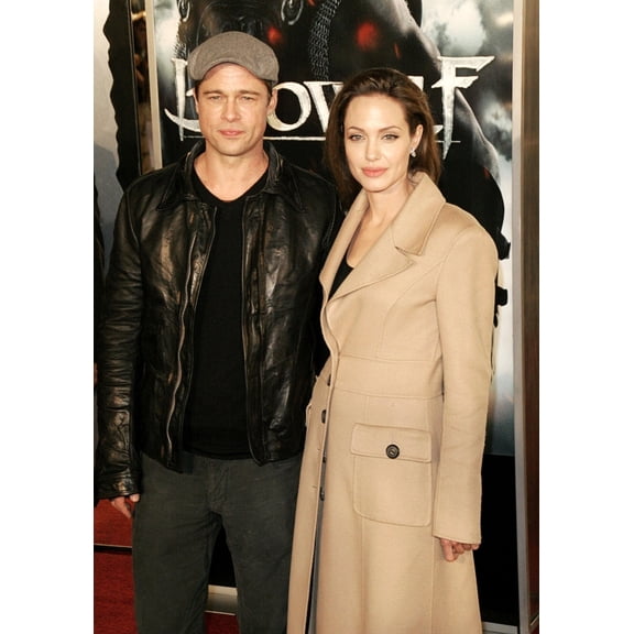 Brad Pitt Angelina Jolie At Arrivals For Beowulf Premiere Westwood Village Theater Los Angeles Ca November 05