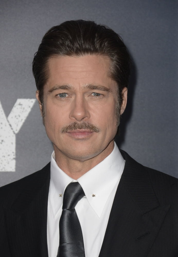 Brad Pitt At Arrivals For Fury Premiere Canvas Art - (16 x 20)