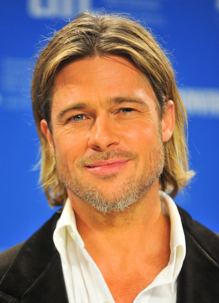 Brad Pitt At The Press Conference For Moneyball Press Conference At Toronto International Film Festival Canvas Art - (16 x 20)