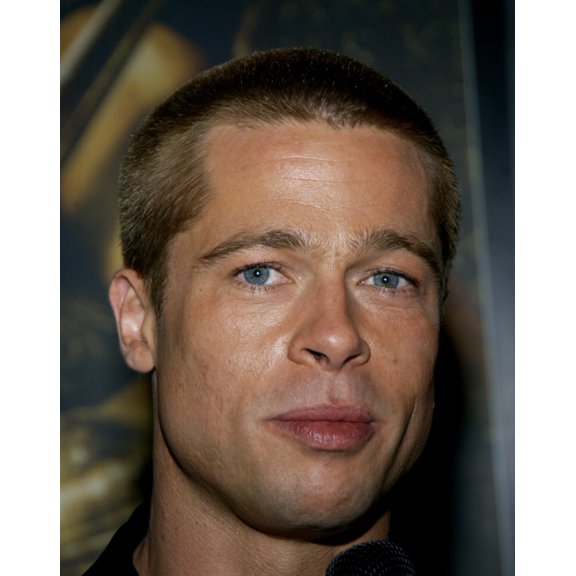 Brad Pitt Attends The U.S. Premiere Of Troy At The Ziegfeld Theater May 10, 2004 In New York City (Photo David BlackmanEverett Collection) Celebrity (8 x 10)