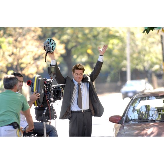 Brad Pitt On Location For Filming Of Burn After Reading Riverside Drive And 122Nd Street New York Ny September 23