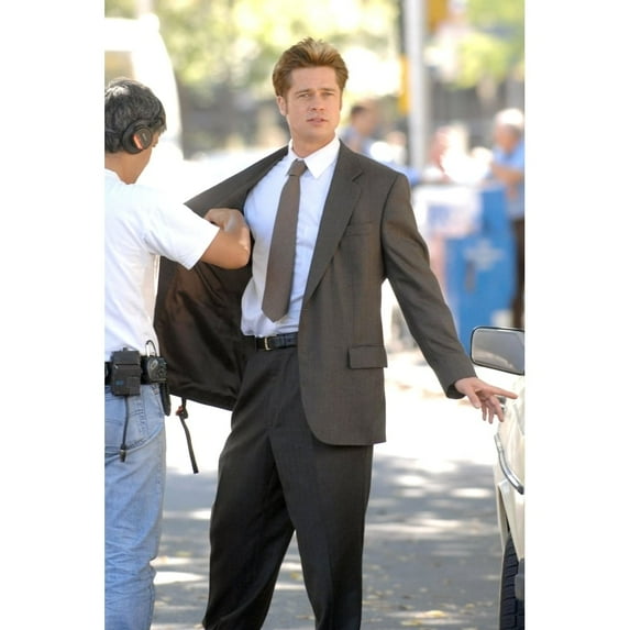 Brad Pitt On Location For Filming Of Burn After Reading Riverside Drive And 122Nd Street New York Ny September 23