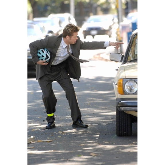 Brad Pitt On Location For Filming Of Burn After Reading Riverside Drive And 122Nd Street New York Ny September 23