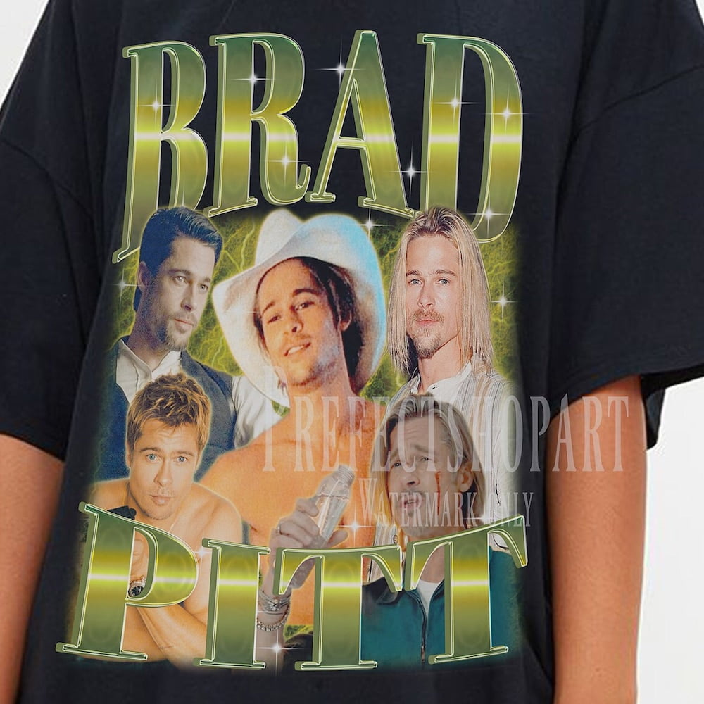 Brad Pitt Retro Shirt, Brad Pitt Shirt, Brad Pitt Homage Shirt, Brad ...