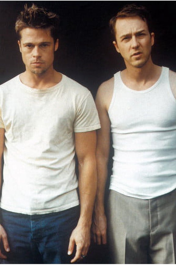 Brad Pitt and Edward Norton in Fight Club in t-shirt 24x36 Poster