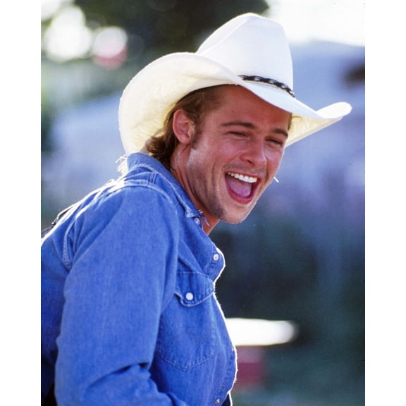 Brad Pitt in denim shirt & western hat Thelma and Louise as J.D. 4x6 photo poster