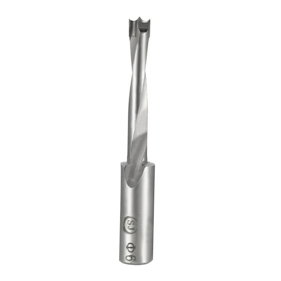 Brad Point Drill Bits for Wood 6mm x 68mm Right Turning Carbide for Woodworking Carpentry Drilling Tools