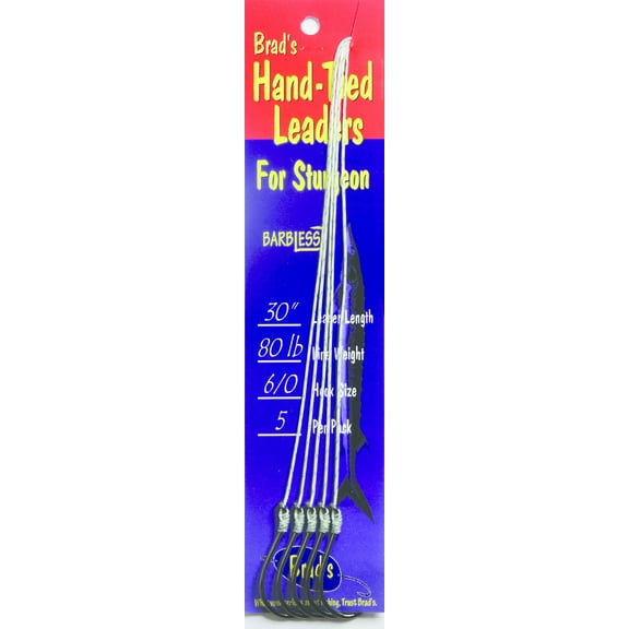 Brad's Hand Tied Leader -, 80 lb, 6/0 barbless Hook