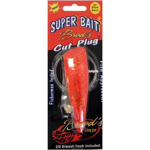 Brad's Killer Fishing Gear Rigged Super Cut Plug, Glow Green Dot