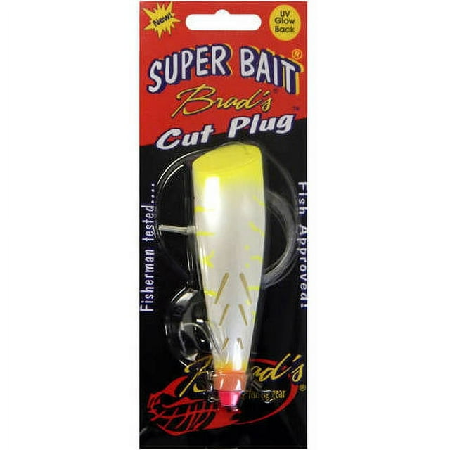 Brad's Killer Fishing Gear Rigged Super Cut Plug, Glow Green Dot