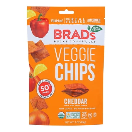 Brad's Plant Based Cheddar Veggie Chips, 3 oz