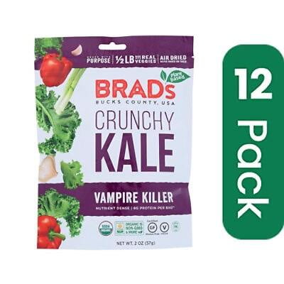 Brad's Plant Based Crunchy Kale Chips Vampire Killer 2 oz (Pack of 12)
